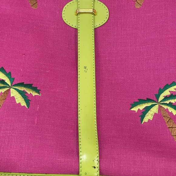 CJ Laing vintage linen and leather palm tree bag! - Picture 7 of 7